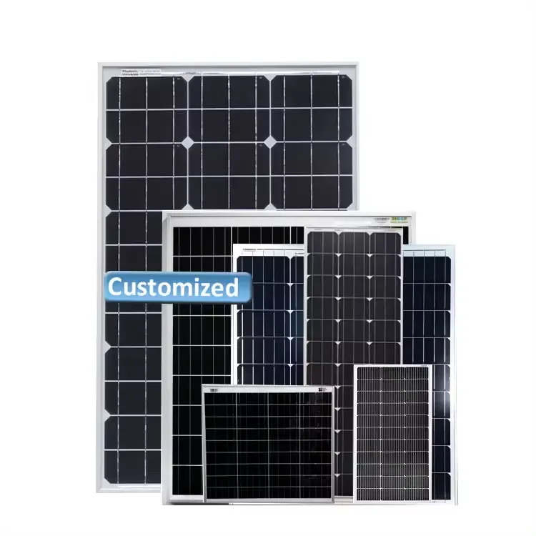 Consegna veloce pannello solare 10w 20w 30w 50w 100w 150w piccolo pannello solare monocristallino 12v kit solare off grid sistema di energia solare
