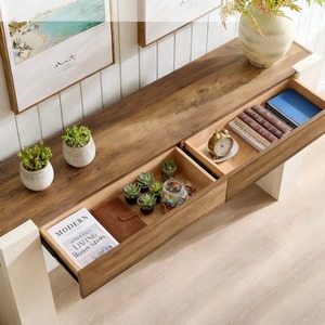 <span class=keywords><strong>Console</strong></span> d'entrée moderne avec tiroirs pour la maison, l'hôtel, l'atelier ou la villa, table de couloir de 63 pouces de long, table derrière le canapé - Product Image 2