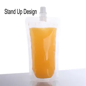 China supplier laminated plastic drink pouch with spout/soft drink spout pouch/Beverage spout bag
