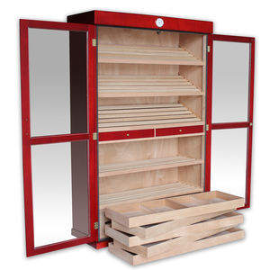 Humidor para Cigarros, Gabinete Electrónico con Estantes <span class=keywords><strong>de</strong></span> Madera <span class=keywords><strong>de</strong></span> <span class=keywords><strong>Cedro</strong></span> Español e Higrómetro, Humidor para Cigarros <span class=keywords><strong>de</strong></span> Doble Puerta - Product Image 3