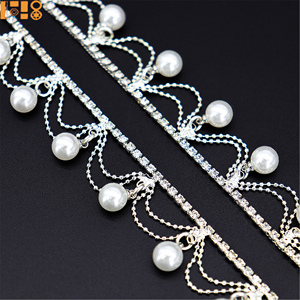 Nouvelle Chaîne de Perles et Cristaux à Paillettes, Accessoires DIY, Chaîne de Diamants Cousue à la Main, Décoration <span class=keywords><strong>Diamant</strong></span>ée pour Costumes de Carnaval, Sacs, Chaussures - Product Image 3