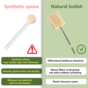 Natural Farmhouse Hard Insulated Cup Dish Washing Loofah Sponge Baby <b>Bottle</b> Scrubbing <b>Brush</b> Cleaning Supplies Raw Sponges - Product Image 3