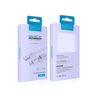 Boîte d'emballage neutre de câbles de données de type c, coffret personnalisé, fantaisie pour téléphone portable, emballage en papier pour chargeur de voiture, 50 pièces