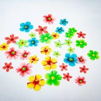 Promotion : Accessoires et décorations variés pour gâteaux, fleurs en papier wafer, fleurs comestibles, papier de riz pour cupcakes, pour la décoration de mariages et de fêtes