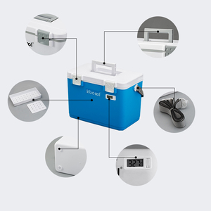 12L Insuline Stockage PU Glacière Basse Température Contrôle Glace Coffre Glacière Avec Plateau Clapboard Bandoulière - Product Image 1
