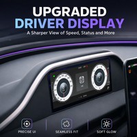 Layar Dasbor Pintar 8.9 Inci HD 1920x720 IPS, Terintegrasi Wireless CarPlay Android Auto, Panel Instrumen Digital