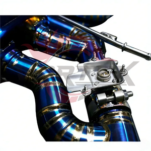 Échappement Catback Valvetronic Vortex Blue Burnt Titanium pour Audi RS3 2.5T, silencieux de course à découpe en forme de pie avec système à double embouts ovales - Product Image 2