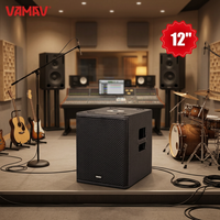 VAMAV NOVA LX112SUB Subwoofer 12 pouces, enceinte pour DJ, équipement audio, 700W RMS, 1400W crête, boîtier en bois, puissance pour scène, soirée, fête, concert professionnel