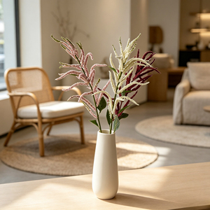 Rama de Flores Artificiales de <span class=keywords><strong>Celosia</strong></span> de 110 cm, Flor de Cockscomb Artificial de Tallo Único para Decoración de Interiores, Relleno de Jarrones, para Hogar, Oficina, Boda - Product Image 2