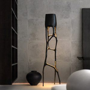 Nordic Modern Tree <b>Branch</b> Resin Floor Lamp Led Light Source Black Creative Living Room Art Decorative <b>Lighting</b> Fixture - Product Image 1