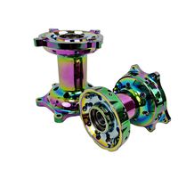 Moyeu de roue Supermoto en aluminium CNC 7075-T bleu brûlé rouge avec roulements et joints pour pièces de moto Honda CRF CR
