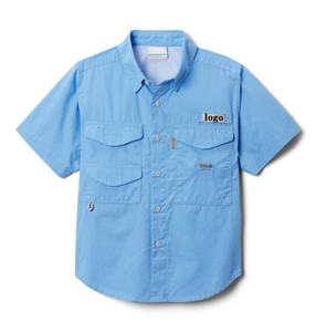 Vente en gros Chemises de pêche à manches courtes pour petits garçons <span class=keywords><strong>Chemise</strong></span> respirante polyvalente avec protection solaire pour l'extérieur - Product Image 2
