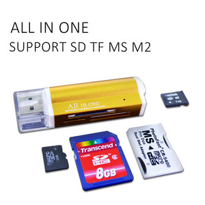 Lector de Tarjetas USB de Aluminio, Colorido, USB 2.0, 4 en 1, Adaptador de Lector de Tarjetas de Memoria para Micro SD, SDHC, TF, <span class=keywords><strong>Mini</strong></span> SD - Product Image 3