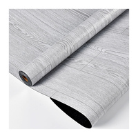 Carrelage de sol auto-adhésif imperméable gris clair imitation bois, revêtement de sol en vinyle de luxe, carrelage auto-adhésif rétro en rouleau