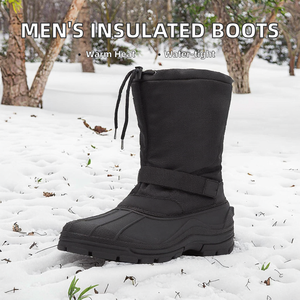 Bottes d'hiver imperméables pour hommes, hauteur au-dessus du genou, avec doublure amovible isolante, chaudes, pour temps froid et neige, en plastique synthétique - Product Image 2