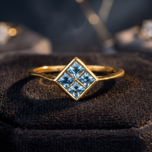 Anillo Clásico de Oro Rosa con Topacio Natural de Lujo, Engaste de Garras, Certificado por Terceros, para Compromiso de Marzo para Mujer - Product Image 1