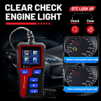 Escáner OBD2 12V Rojo AT300 Lector de Códigos OBDII Analizador de Motor para Diagnóstico de Vehículos