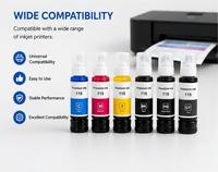 Tinta EBEST Ink Factory 115, Botella de Tinta Compatible con Impresoras Epson L8160 L8180, Tinta de Recarga a Base de Agua