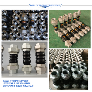 100mm Đường kính DN80 PN16 kết nối linh hoạt EPDM SS304 Nguồn cung cấp nước thép không gỉ ren cao su doanh - Product Image 4