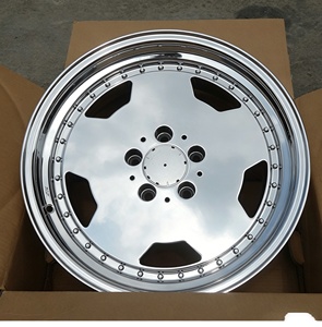 Jantes en alliage chromées YQ 17 18 pouces 5x112 pour voitures particulières, modèle Deep Dish pour <span class=keywords><strong>Mercedes</strong></span> Benz W140 W201 W126 <span class=keywords><strong>W124</strong></span> W221 W220 W210 W212 - Product Image 2