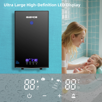 Chauffe-eau électrique instantané sans réservoir GLEMOS série luxe 7,5 kW, température LED pour camping-car, hôtel, maison, voiture, utilisation en extérieur