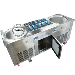 Machine à rouleaux de crème glacée frite 2024 Machine à rouleaux de crème glacée aux fruits frits congelés avec congélateur Friture Gelato Yaourtière