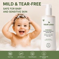 SILU Champú y Gel de Baño 2 en 1 con Aminoácidos de Caléndula 500ml, Champú Suave para Bebés Sin Lágrimas, Para Piel y Cabello Sensibles
