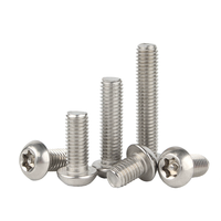 M3 M4 M5 M6 M8 X 55mm M10 Vis Torx à six lobes en acier inoxydable 304 noir Vis à tête cylindrique inviolable