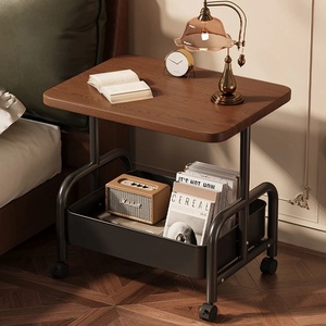Tavolino moderno in <span class=keywords><strong>legno</strong></span> a doppio strato <span class=keywords><strong>con</strong></span> tavolino rimovibile e ripiano per soggiorno o camera da letto - Product Image 1
