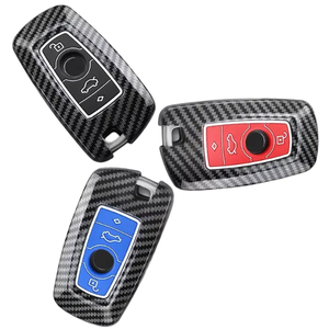 Coque de <span class=keywords><strong>clé</strong></span> de remplacement de luxe en ABS fibre de carbone rouge pour télécommande intelligente <span class=keywords><strong>BMW</strong></span> <span class=keywords><strong>F20</strong></span> F30 F10 - Product Image 1