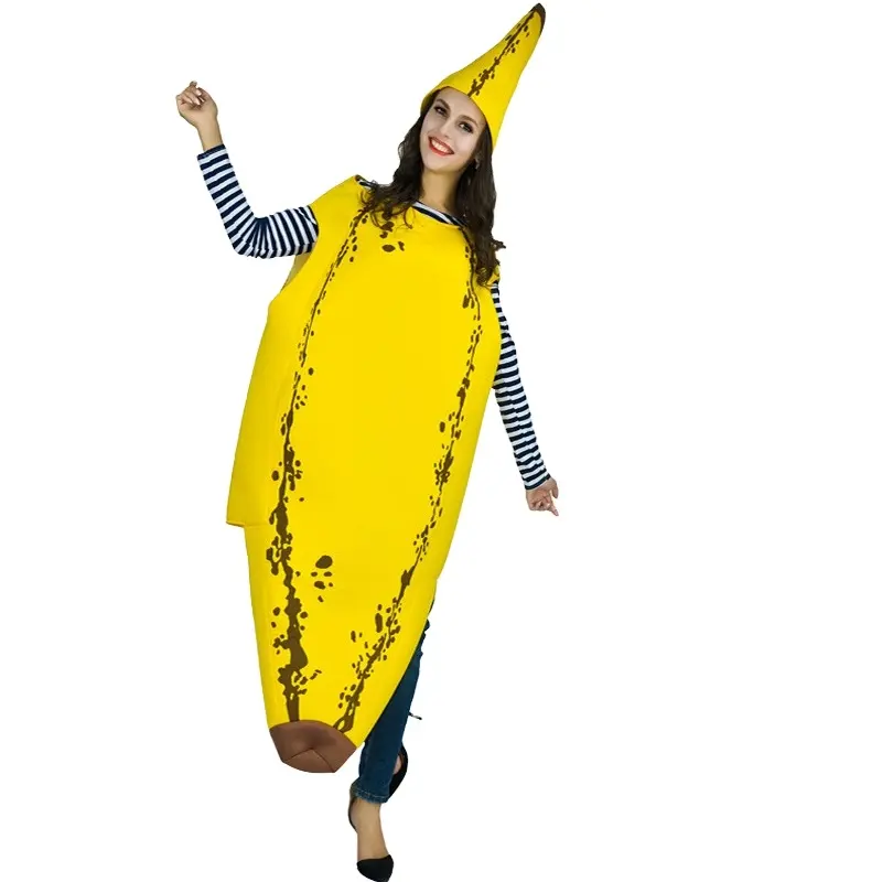 Erwachsene Paar Bühne Banane Hamburg Pizza Hotdog Kostüme Kostüm Party Halloween Cosplay Kostüm für Unisex