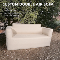 Chaise de plage gonflable double personnalisable en usine pompe électrique canapé d'air extérieur canapé gonflable pliable pour Camping hôpital