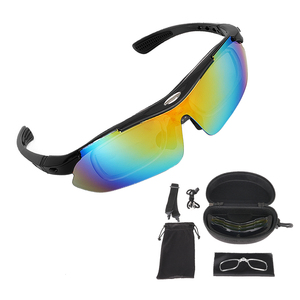 <span class=keywords><strong>Lunettes</strong></span> de cyclisme polarisées en gros, <span class=keywords><strong>lunettes</strong></span> de soleil sportives avec 5/6 verres interchangeables pour vélo, protection anti-vent UV400 pour activités de plein air - Product Image 3