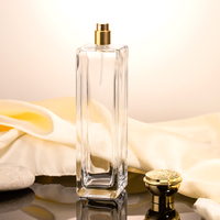 Vente en gros sur mesure 200ml Parfum transparent Vaporisateur vide de luxe 200ml Bouteilles de parfum en verre avec bouchon de parfum Boîte personnalisée