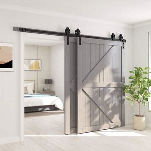 ชุดรางเลื่อนประตูเหล็ก WEKIS Heavy Duty ขนาด 10 ฟุต แบบรางเดี่ยว/รางคู่ พร้อมล้อเลื่อน สำหรับห้องครัว ห้องนอน หรือภายนอกอาคาร - Product Image 6