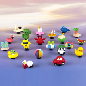 Accessoires de chaussures personnalisés en PVC 3D avec boucles et boutons, motifs animaux, vente en gros, colorés, thèmes plage, <span class=keywords><strong>voiture</strong></span>, noix de coco, vacances, en vrac - Product Image 3