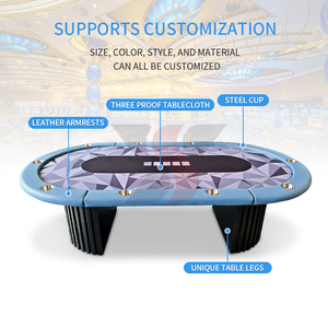 Mesa <span class=keywords><strong>de</strong></span> Póker Texas Hold'em Profesional <span class=keywords><strong>de</strong></span> Combinación Personalizada (Larga y Corta) para Casino y Club, Venta Caliente YS - Product Image 5
