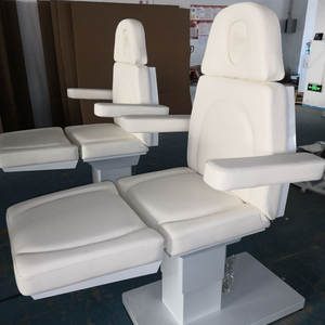 Fauteuil de beauté électrique blanc en cuir PU, lit de soin du visage réglable pour salon et usage domestique - Product Image 5