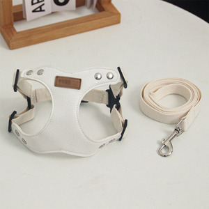 Zenos Korean INS Style Soft Dog Harness Vest with Leash Set, No-Pull Adjustable <b>Chest</b> Harness for <b>Small</b> Dogs Bichon Teddy Puppy - Product Image 5