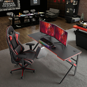 Venta al por mayor RGB LED extensible marco de metal Racing Table Pro Gamer Gaming PC Desk para configuraciones de juego - Product Image 5