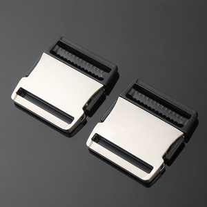Side Release Buckle Metal Silver Durable For Bags Adjustable <b>Webbing</b> Backpack Hardware Accessory - Product Image 1