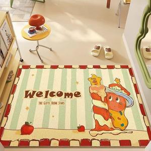 Tapis de porte carré en PVC antidérapant à motif étoile de dessin animé mignon, idéal pour la maison, facile à nettoyer, tapis d'entrée facilement détachable - Product Image 2