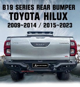 B19 <span class=keywords><strong>serie</strong></span> 4x4 strada di alta qualità in acciaio paraurti anteriore Bull bar posteriore paraurti per HILUX ROCCO VIGO CRUISER 2009 ~ 2025 - Product Image 2