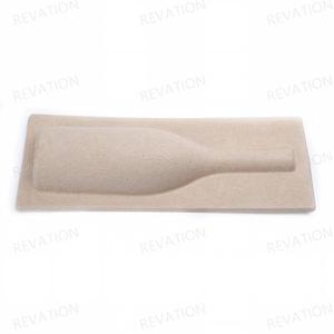 Eco-friendly REVATION SY-FP-PE Bagasse <b>Pulp</b> Recycled Molded Papermolded Custom Solid-color Wet-press Wine Tray - Product Image 2