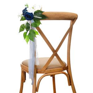 <span class=keywords><strong>Silla</strong></span> de isla crema <span class=keywords><strong>rosa</strong></span> <span class=keywords><strong>fucsia</strong></span> prefabricada, banda <span class=keywords><strong>rosa</strong></span>, decoraciones florales para sillas de boda para fiesta de ceremonia de boda - Product Image 5