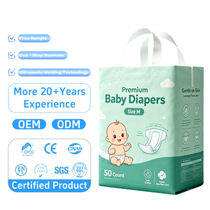 Couches pour bébé OEM à taille élastique avec protection anti-fuites, couches pour bébé ultra-minces à fermeture rapide, couches jetables respirantes - Product Image 1