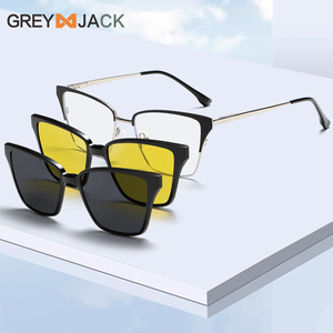 Gafas de Sol para Mujer Grey Jack, Marco de Acero Inoxidable, Lentes TAC, Protección Anti-UV, Polarizadas, Protección Contra Luz Azul, Visión Nocturna, Espejo - Product Image 1