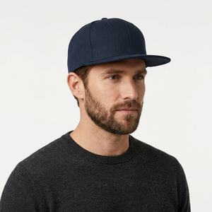 Gorra Unisex de 6 Paneles de Algodón con Cierre a Presión, Color Sólido, Ajustable, Visera Plana, Estilo Casual para Adultos - Product Image 4