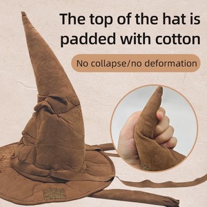 Chapeaux de sorcière et de magicien de film à la mode, chapeaux de tri, accessoires de fête d'Halloween en cuir, chapeaux de costume, chapeaux de jeu de rôle pour hommes - Product Image 3