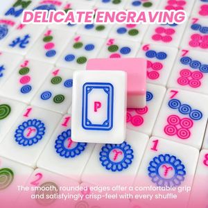 Jeu de Mahjong Américain Miniature 30mm, 166 Tuiles en Mélamine, Portable, Tuiles de Mahjong Juif pour la Maison et les Voyages - Product Image 2